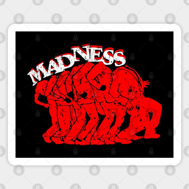 Vintage Madness - Distressed Red Magnet by Skate Merch